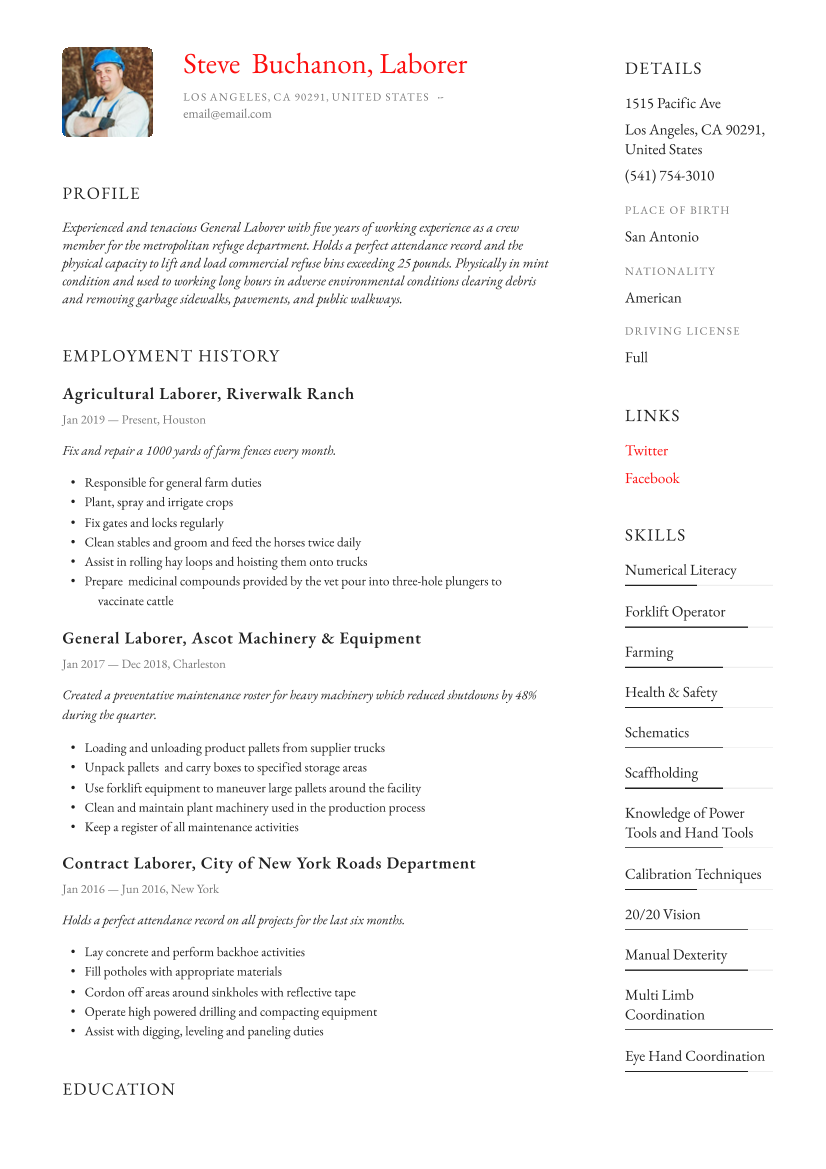 General Laborer Resume Sample & Writing Guide_6