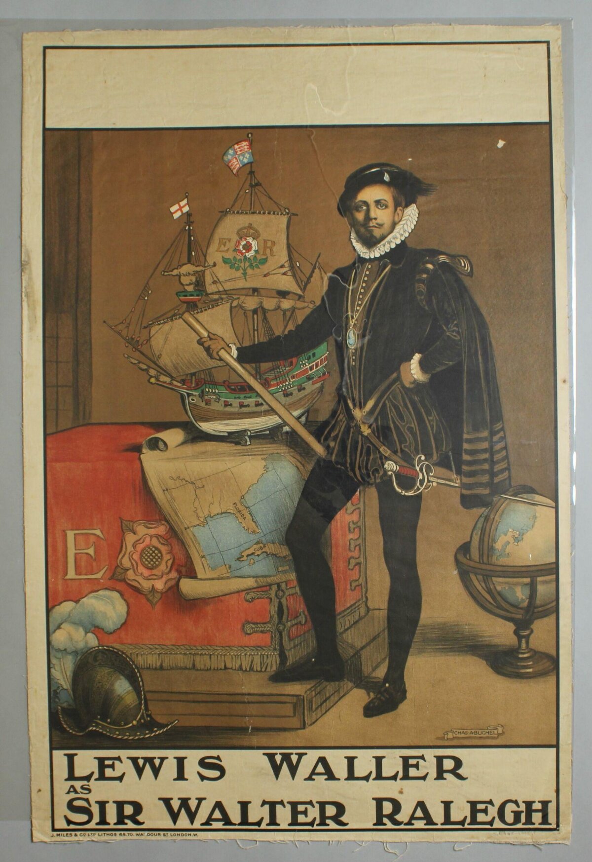 Vintage Poster Lewis Waller as Sir Walter Ralegh