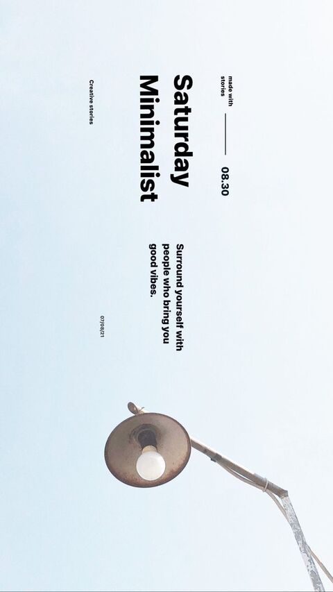 Minimalist Saturday Poster