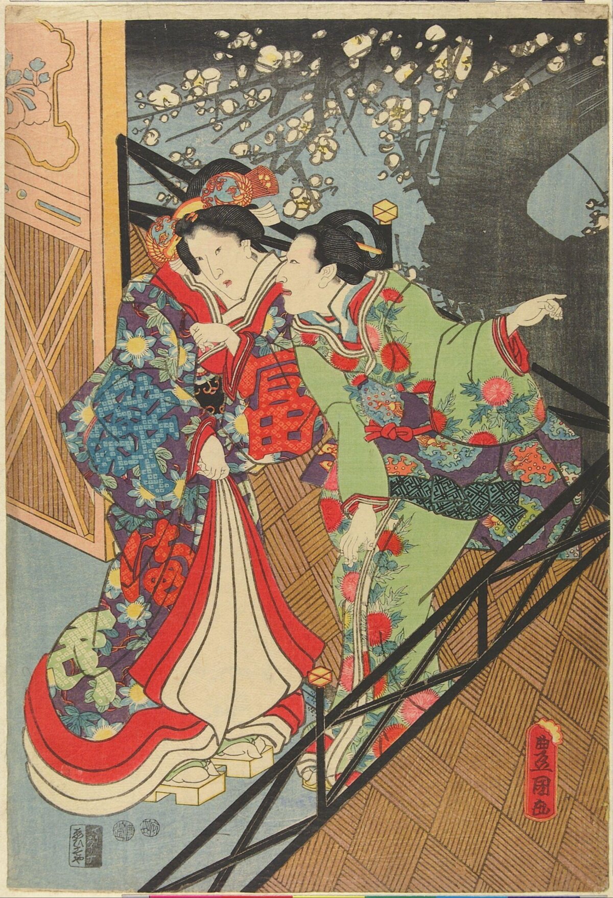 Two Women in Japanese Ukiyo-e