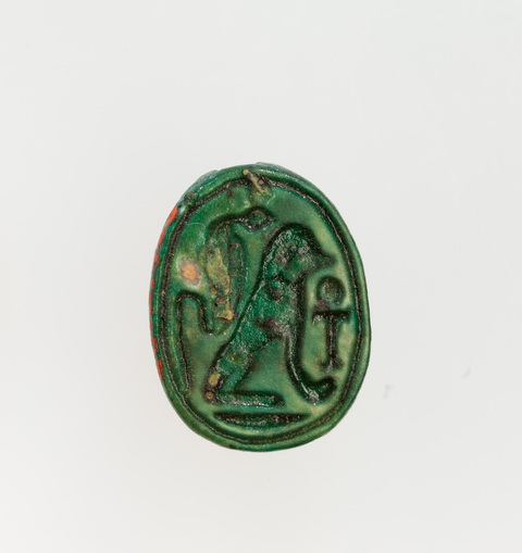 Ancient Egyptian Green Scarab Seal