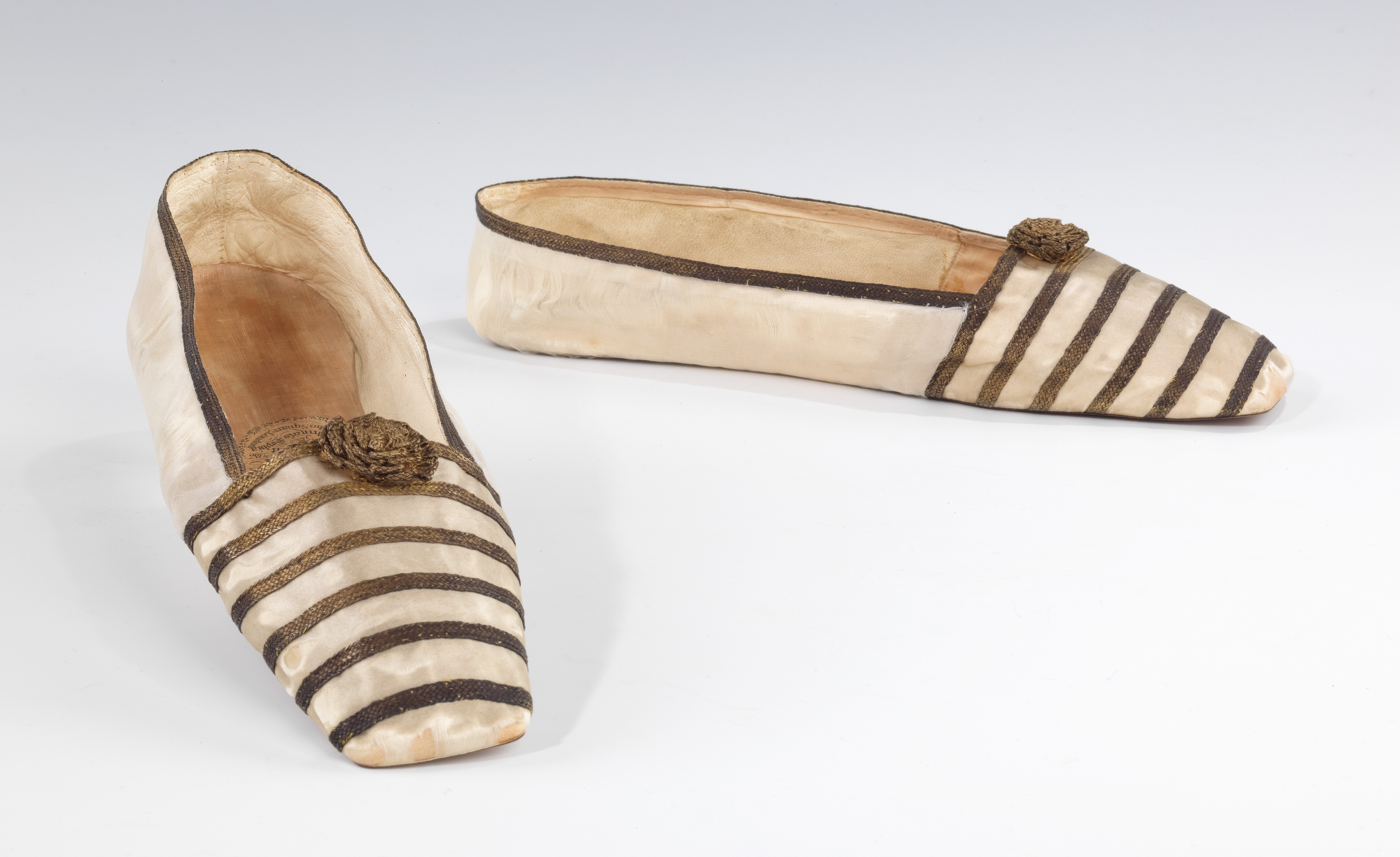 Pair of Vintage Striped Slippers