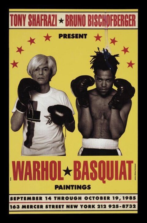 1985 Warhol Basquiat Exhibition Poster