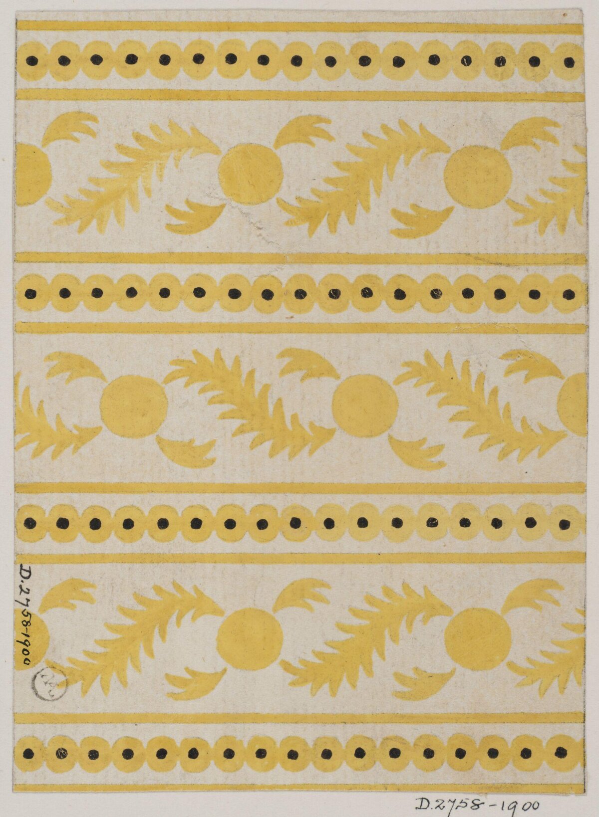 Yellow Repeating Decorative Pattern