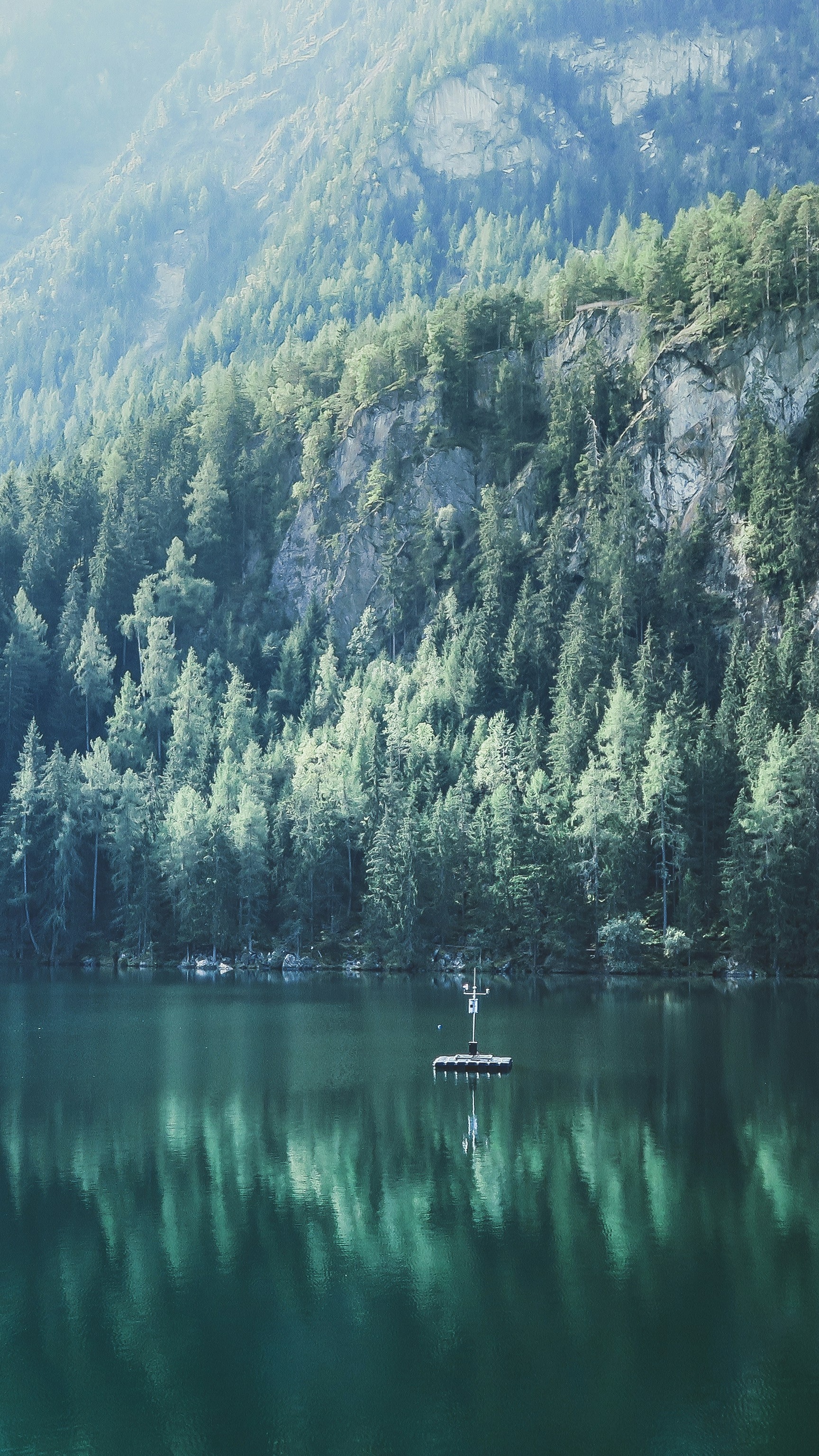 Alpine Lake with Forest Reflection