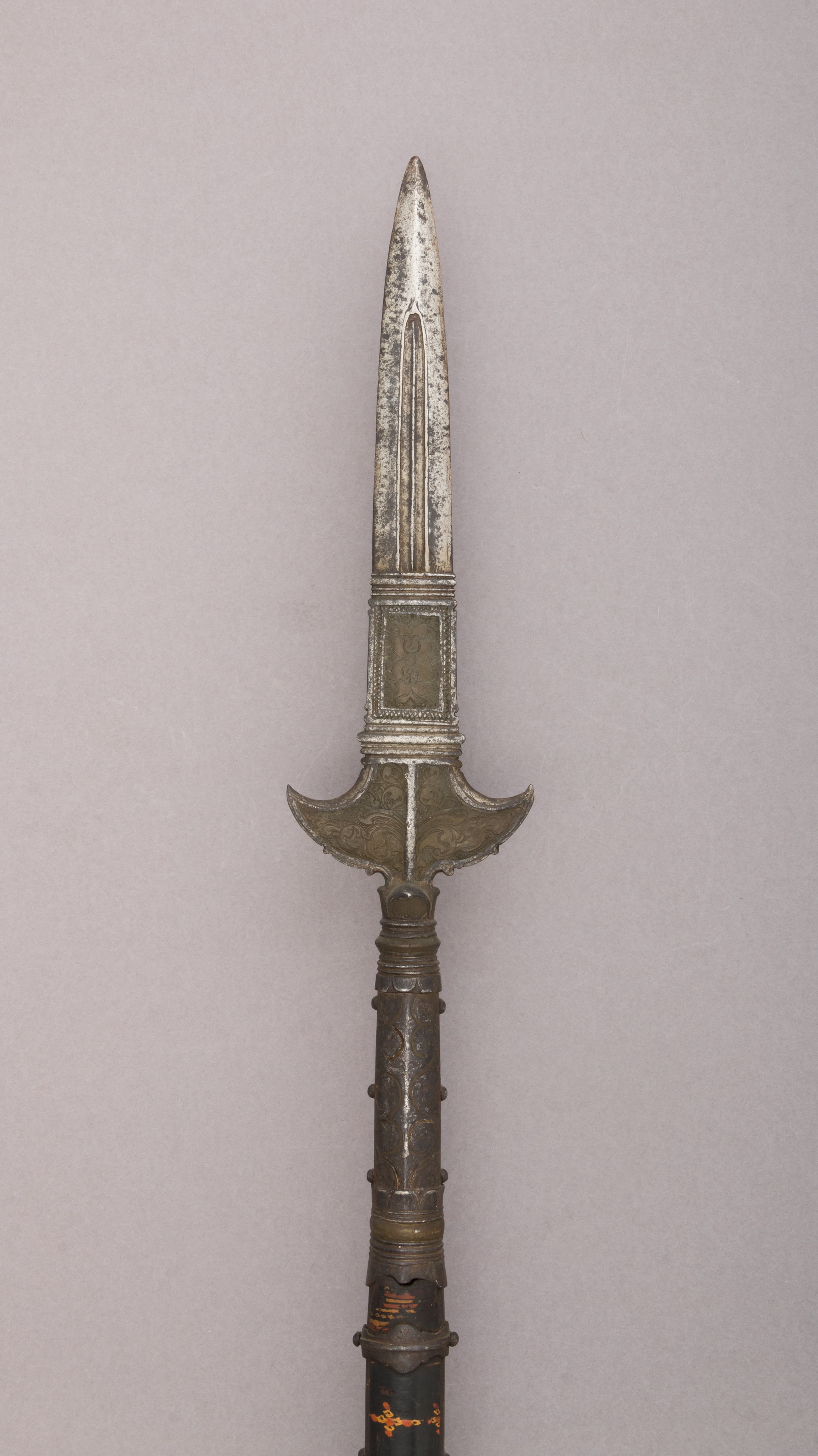 Antique Engraved Metal Spear