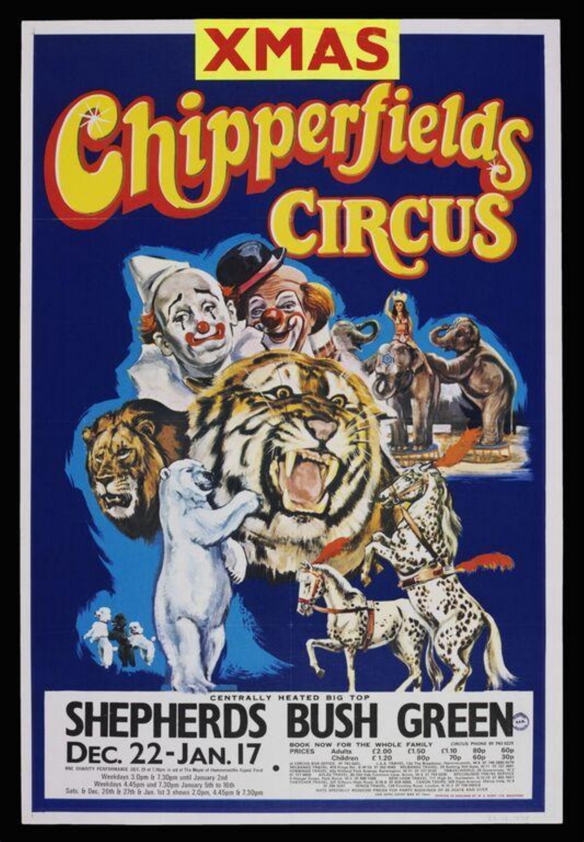 Chipperfields Christmas Circus Poster