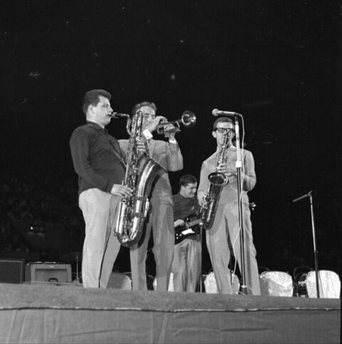 Jazz Band Performing on Stage