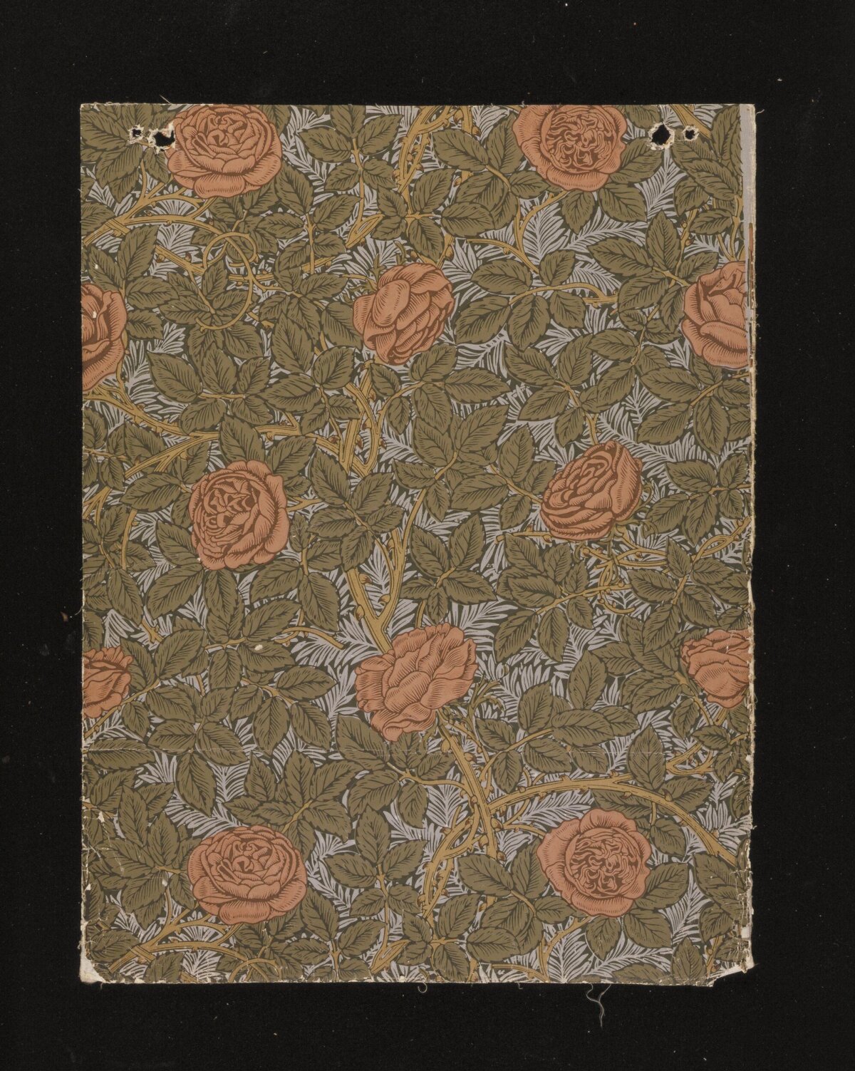 Vintage Rose Pattern Wallpaper Sample