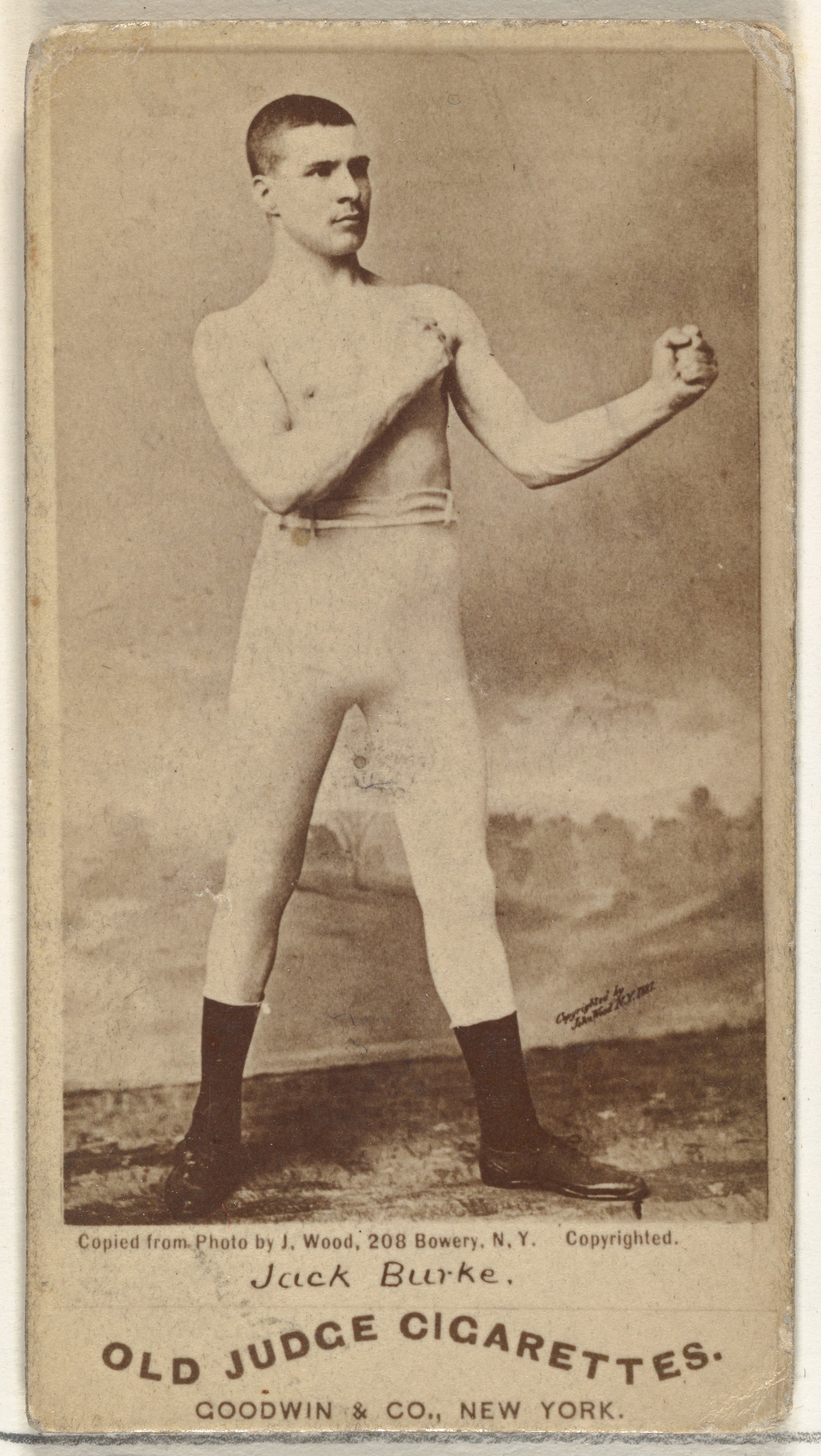 Vintage Jack Burke Boxer Cigarette Card