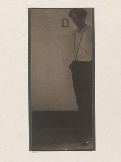 Vintage Sepia Portrait of Standing Man