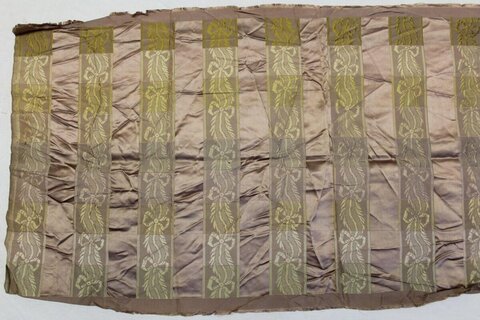 Vintage Striped Patterned Silk Textile