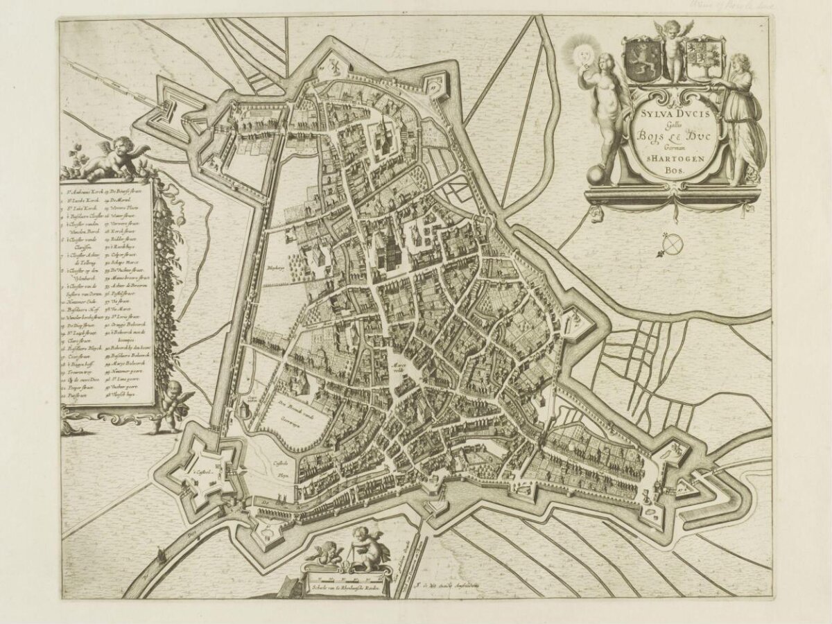 Antique Map of 's-Hertogenbosch