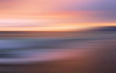 Blurred Seascape at Sunset
