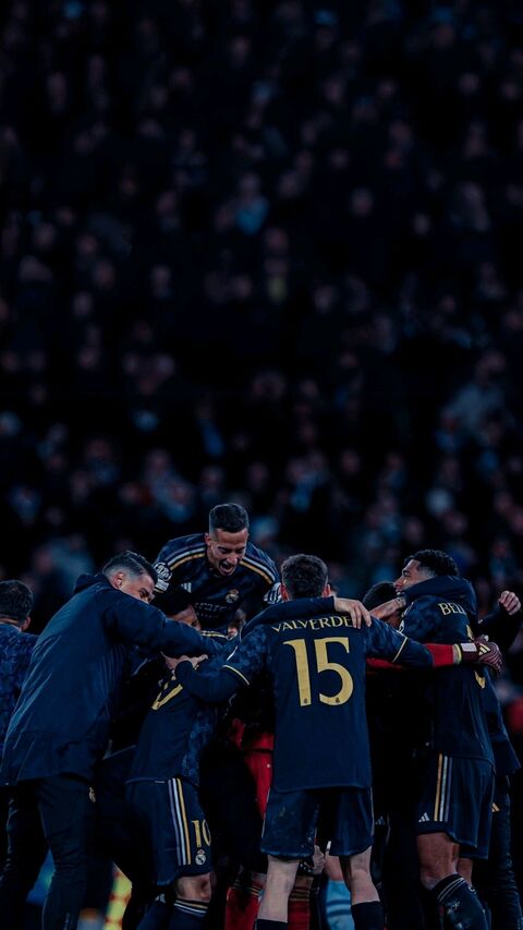 Real Madrid Team Celebrating Goal