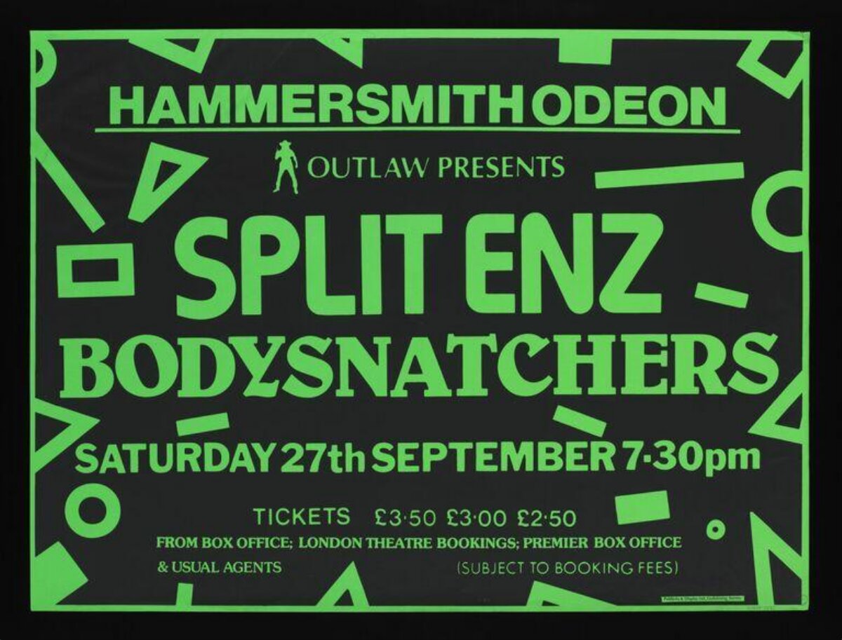 Split Enz Hammersmith Odeon Concert Poster