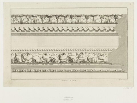 18th Century Architectural Cornice Engraving