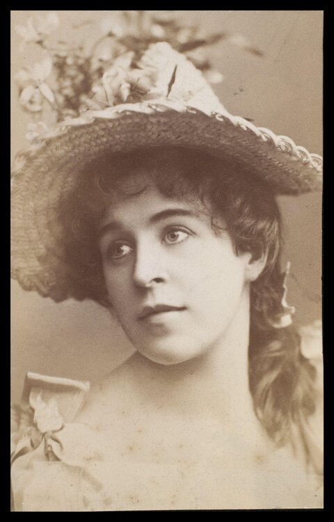 Vintage Portrait of Woman With Decorated Hat