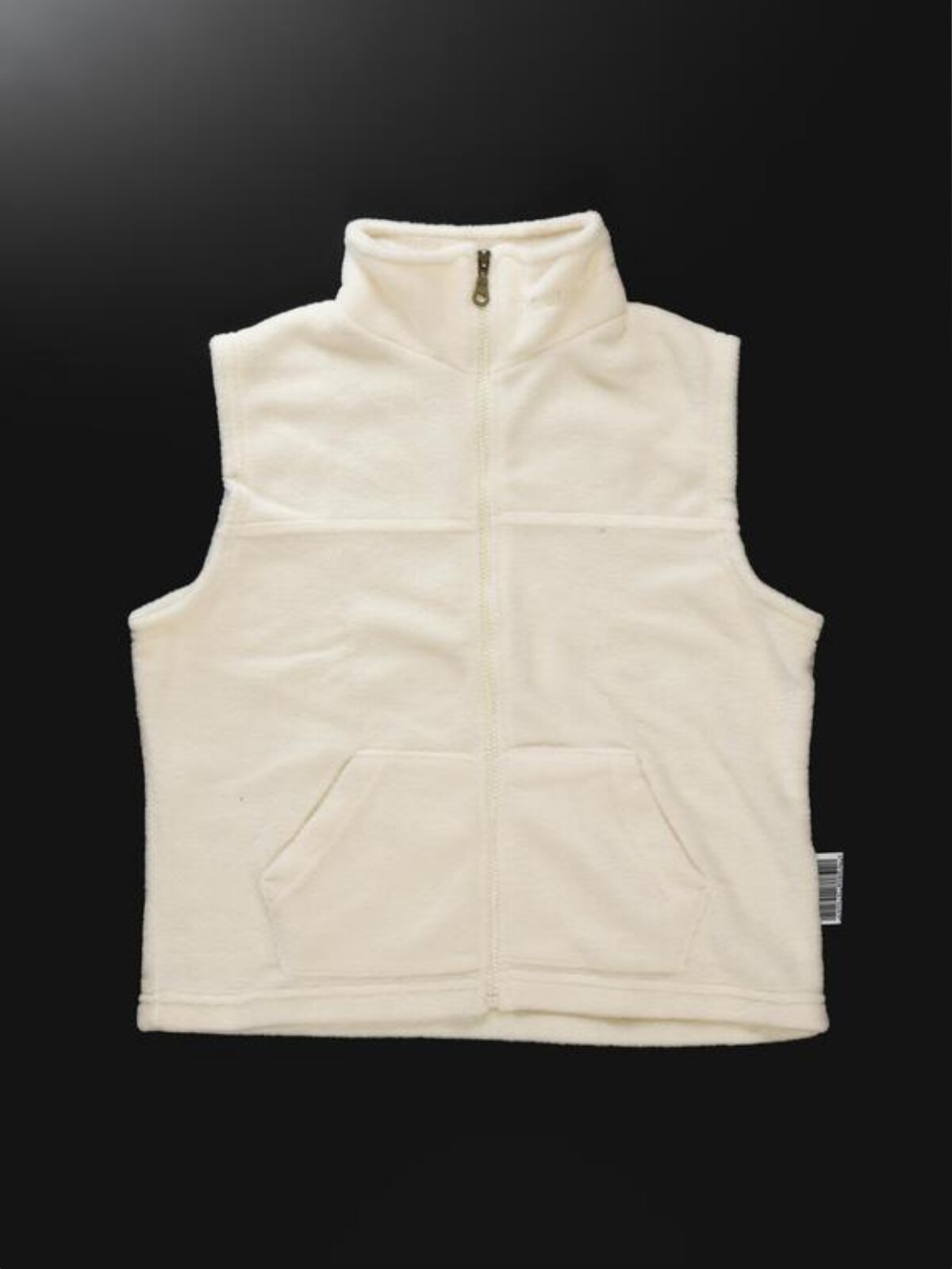 White Full-zip Fleece Vest