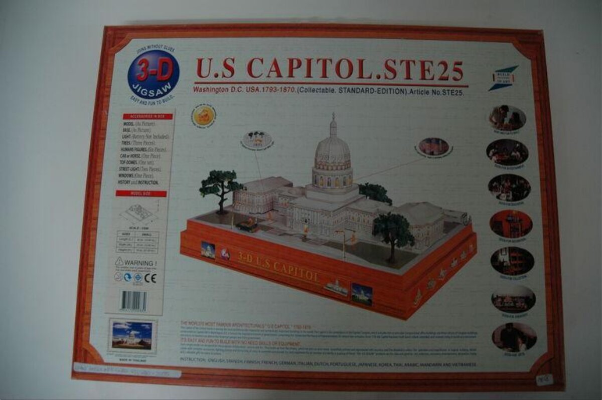 U.S Capitol 3D Jigsaw Puzzle Box