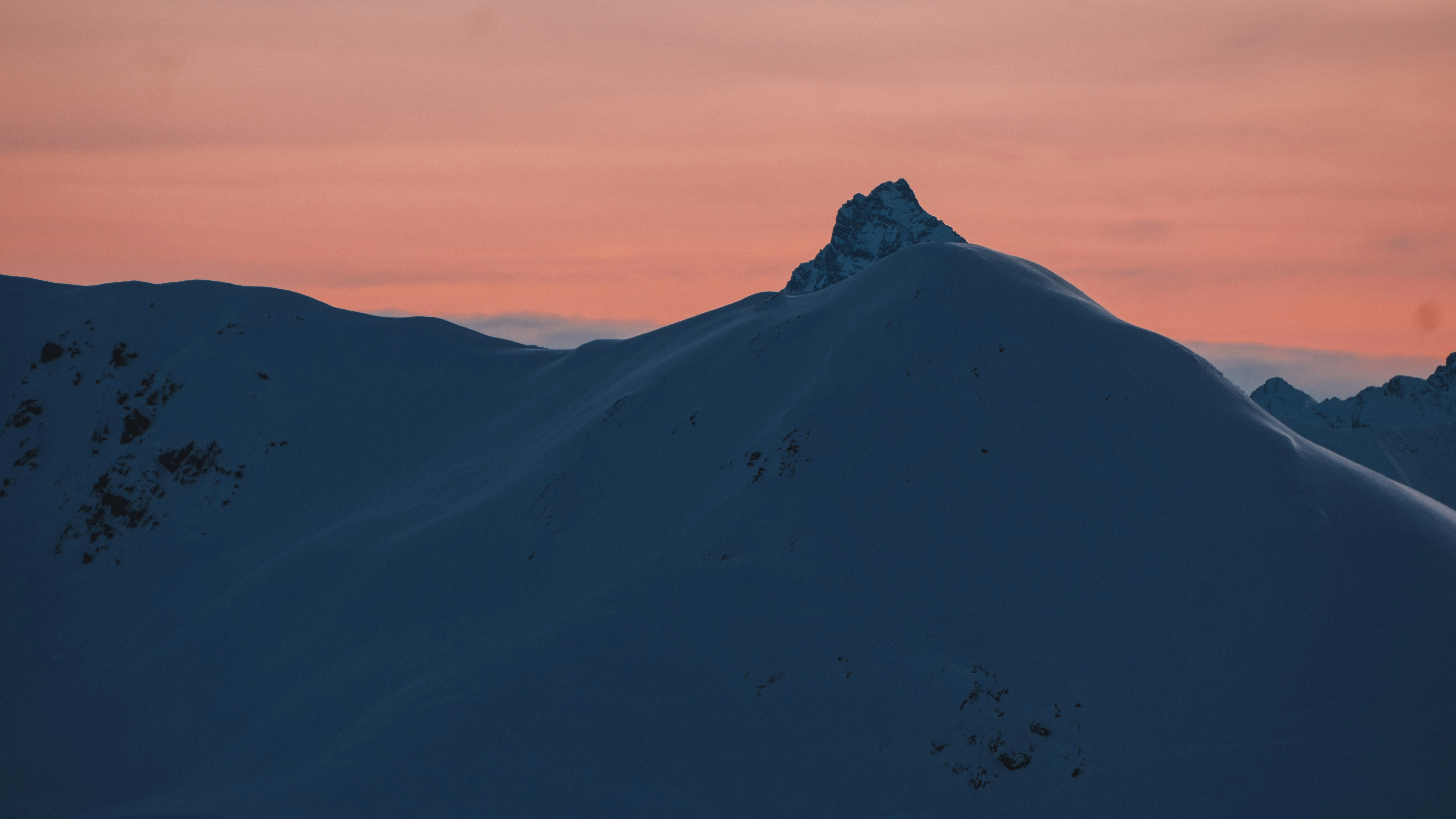 Snowy Mountains at Sunset