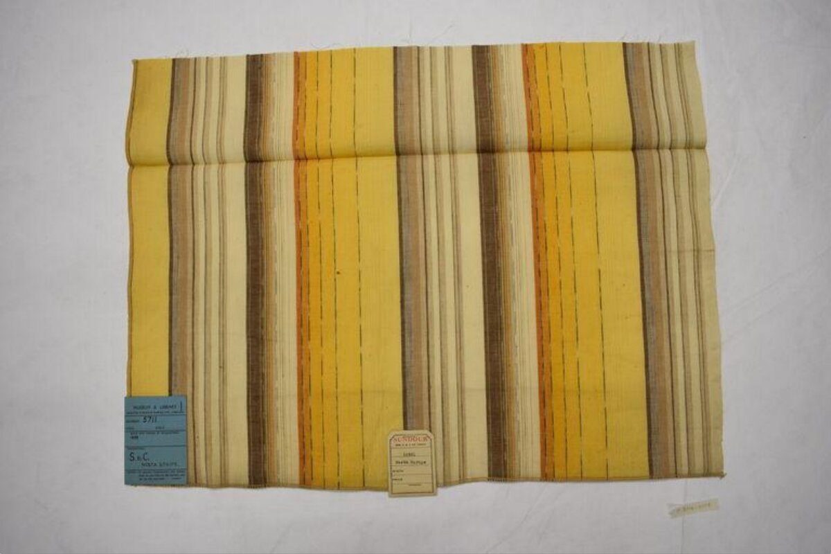 Vintage Striped Fabric Sample