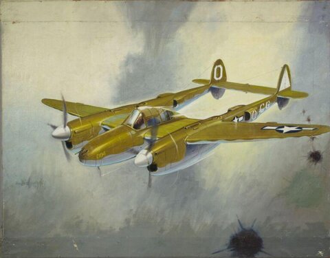 Painting of US WWII Fighter Plane