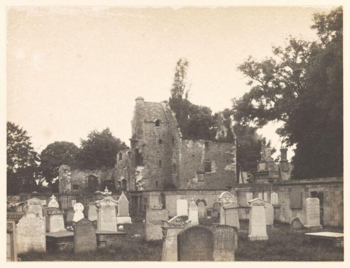 Ruined Castle Behind Old Graveyard
