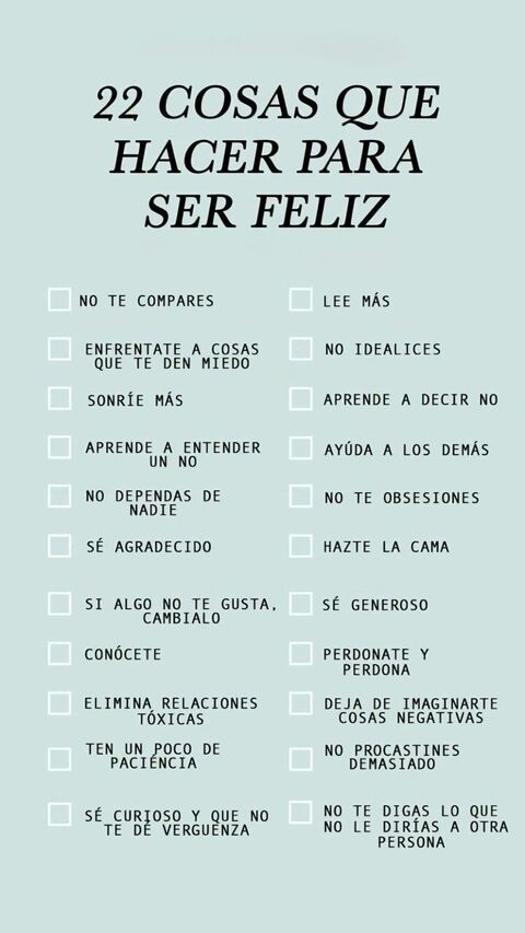 22 Things to Do to Be Happy Checklist