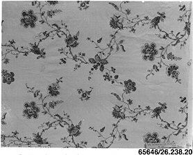 Grayscale Floral Pattern Textile