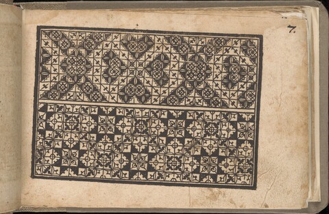 Antique Geometric Pattern on Old Book Page