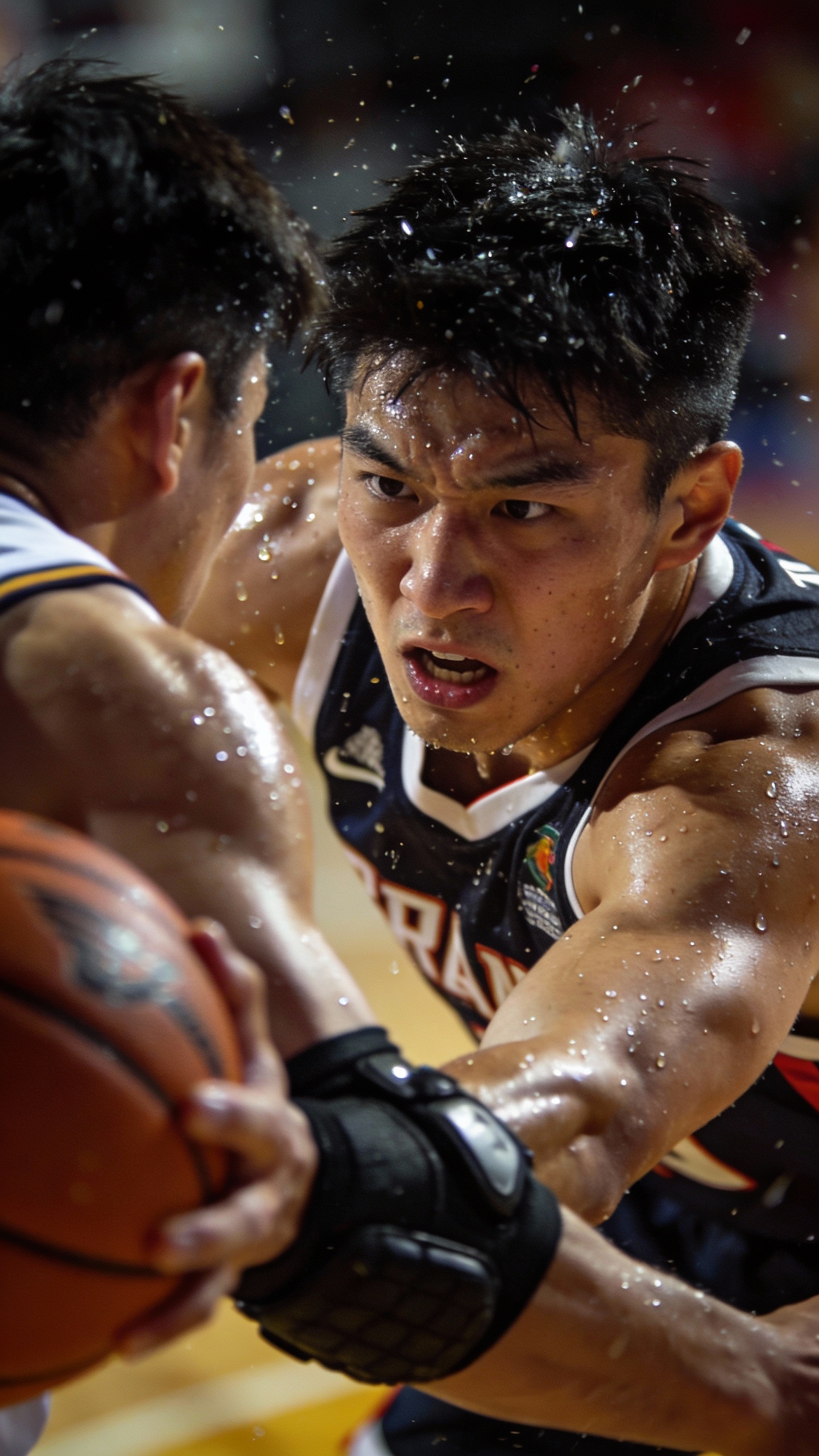 Intense Basketball Competition