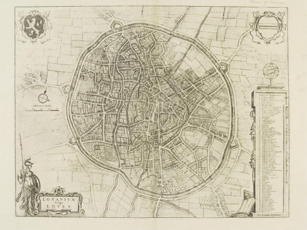 Antique City Map of Lovanium Loven