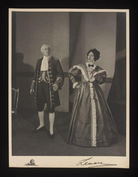 Vintage Stage Actors Signed Portrait