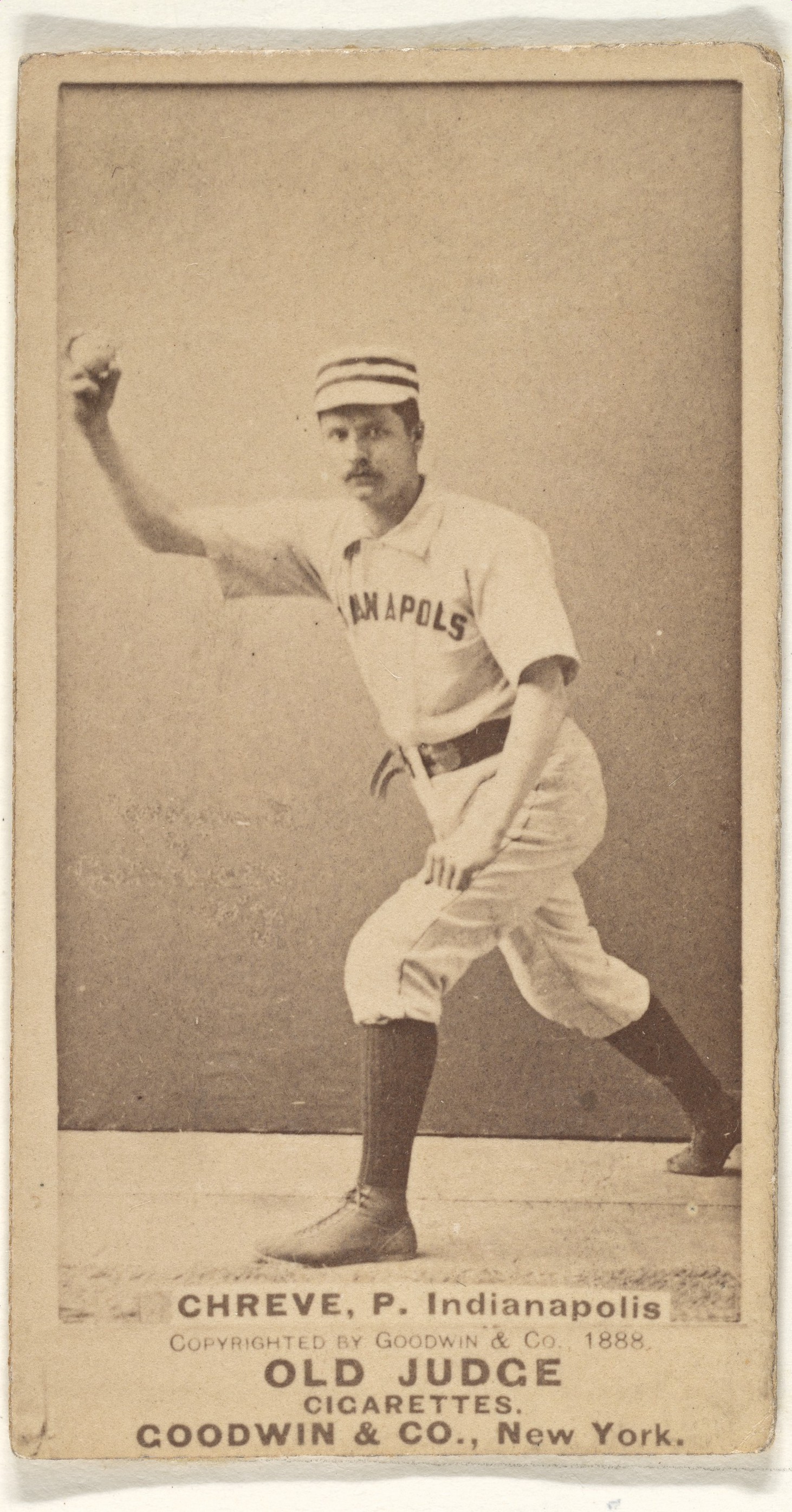 1888 Old Judge Chreve Baseball Card