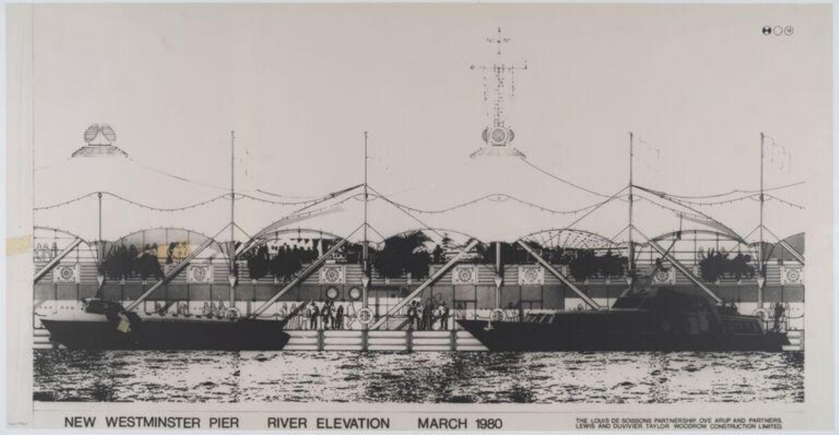New Westminster Pier 1980 Elevation Drawing
