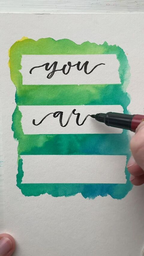 Hand Lettering Calligraphy In Progress