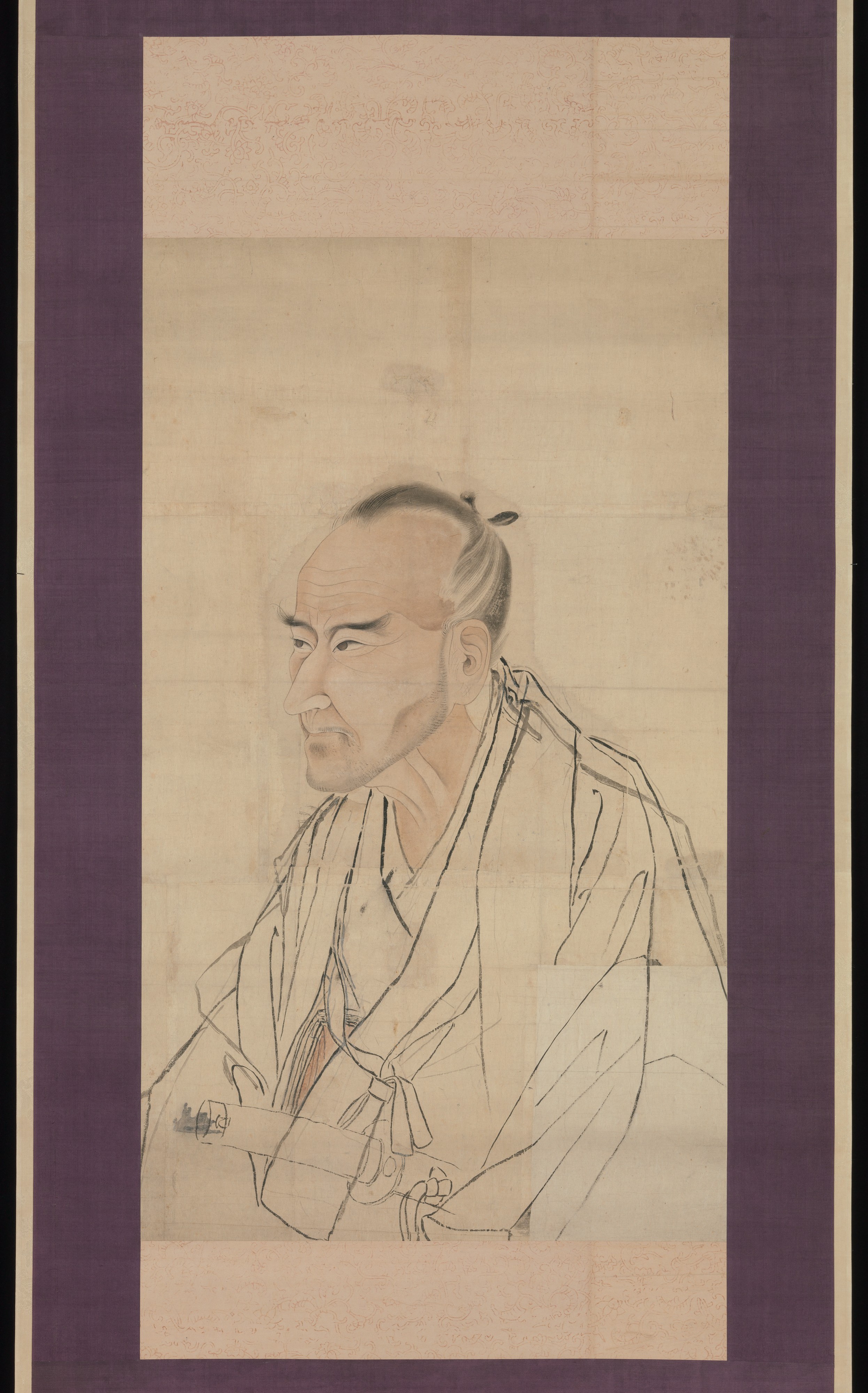 Portrait of an Elderly Man on Hanging Scroll