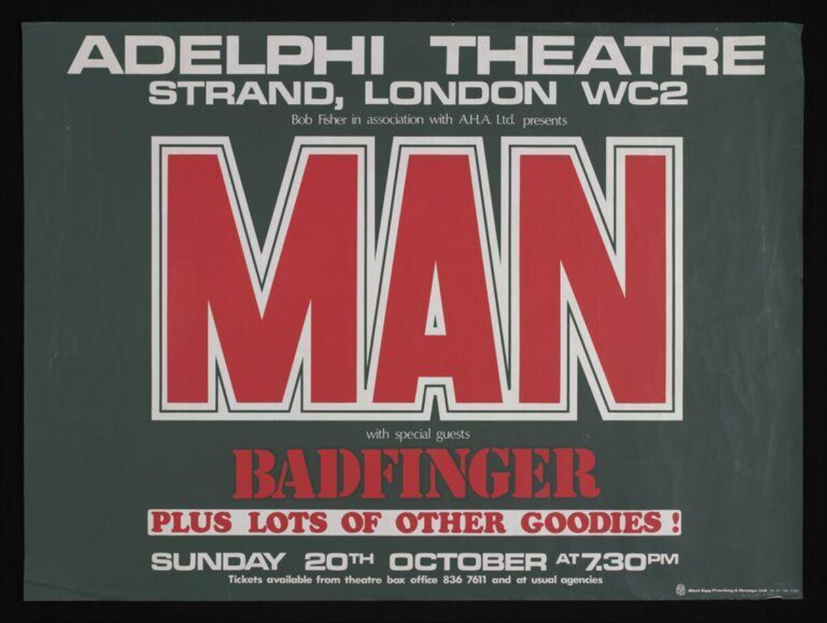 London Adelphi Theatre MAN Concert Poster