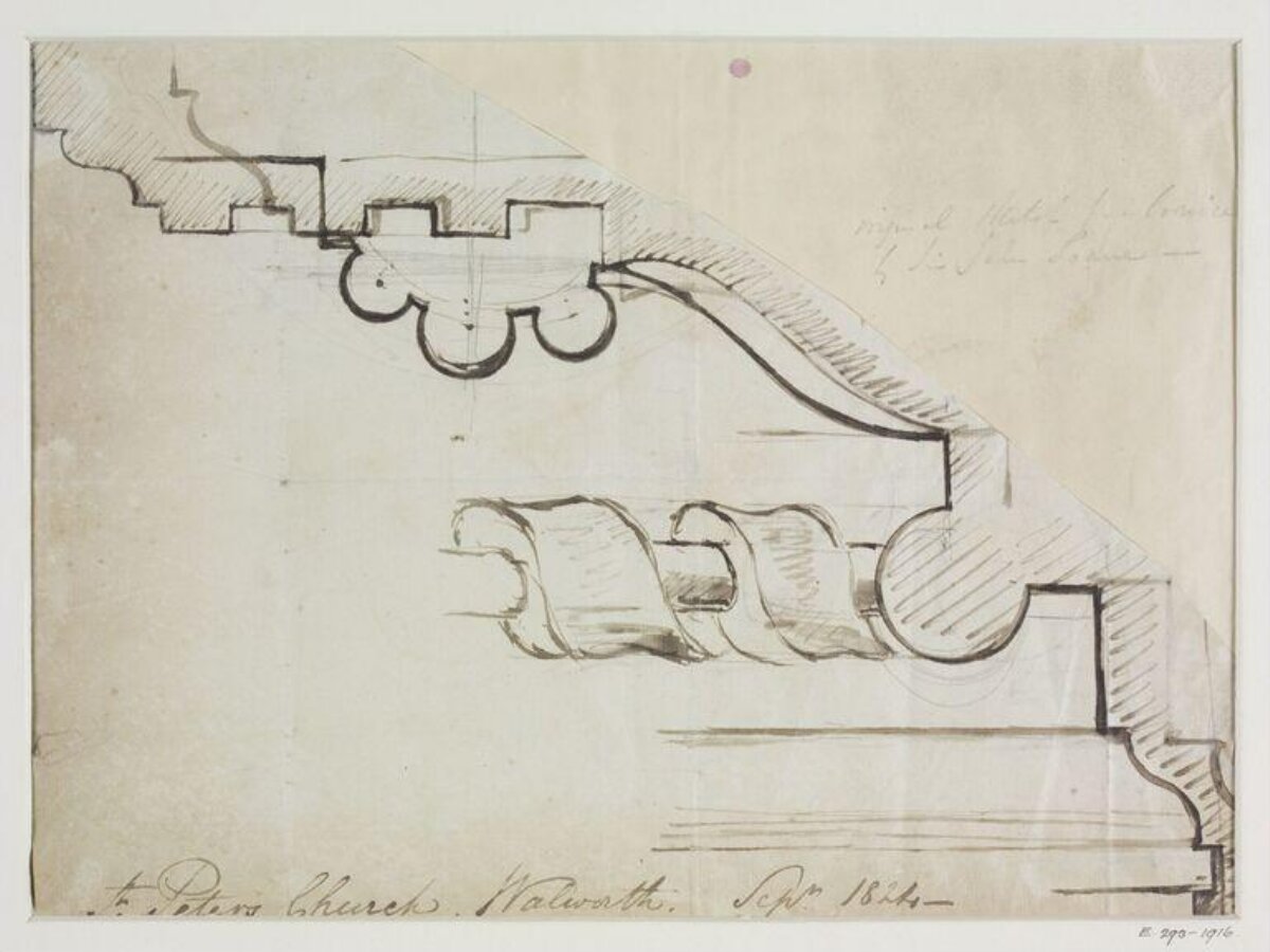 1824 St Peter's Church Architectural Sketch