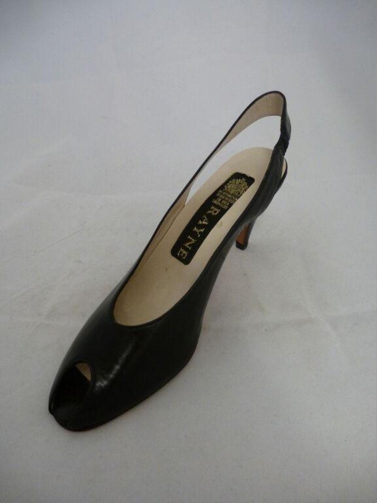Black Peep-toe Slingback High Heel