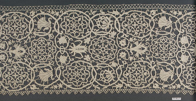 Antique Handmade Lace Border