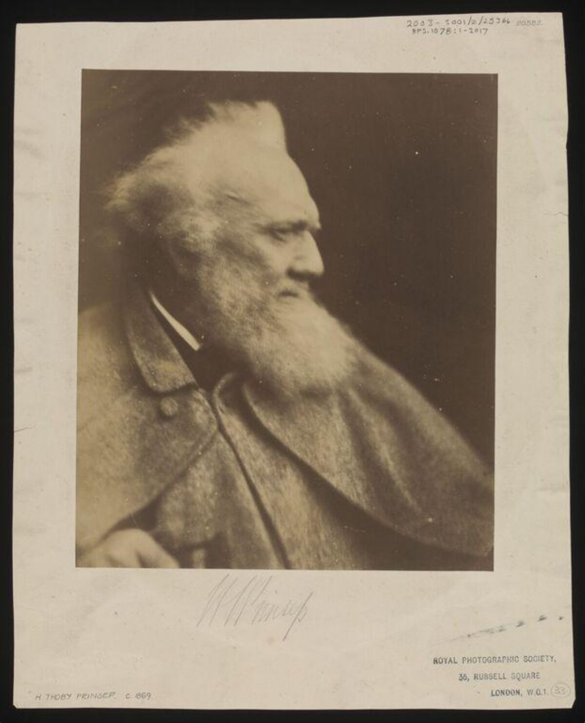 1869 Vintage Portrait of Elderly Man