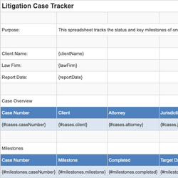 Litigation Case Tracker