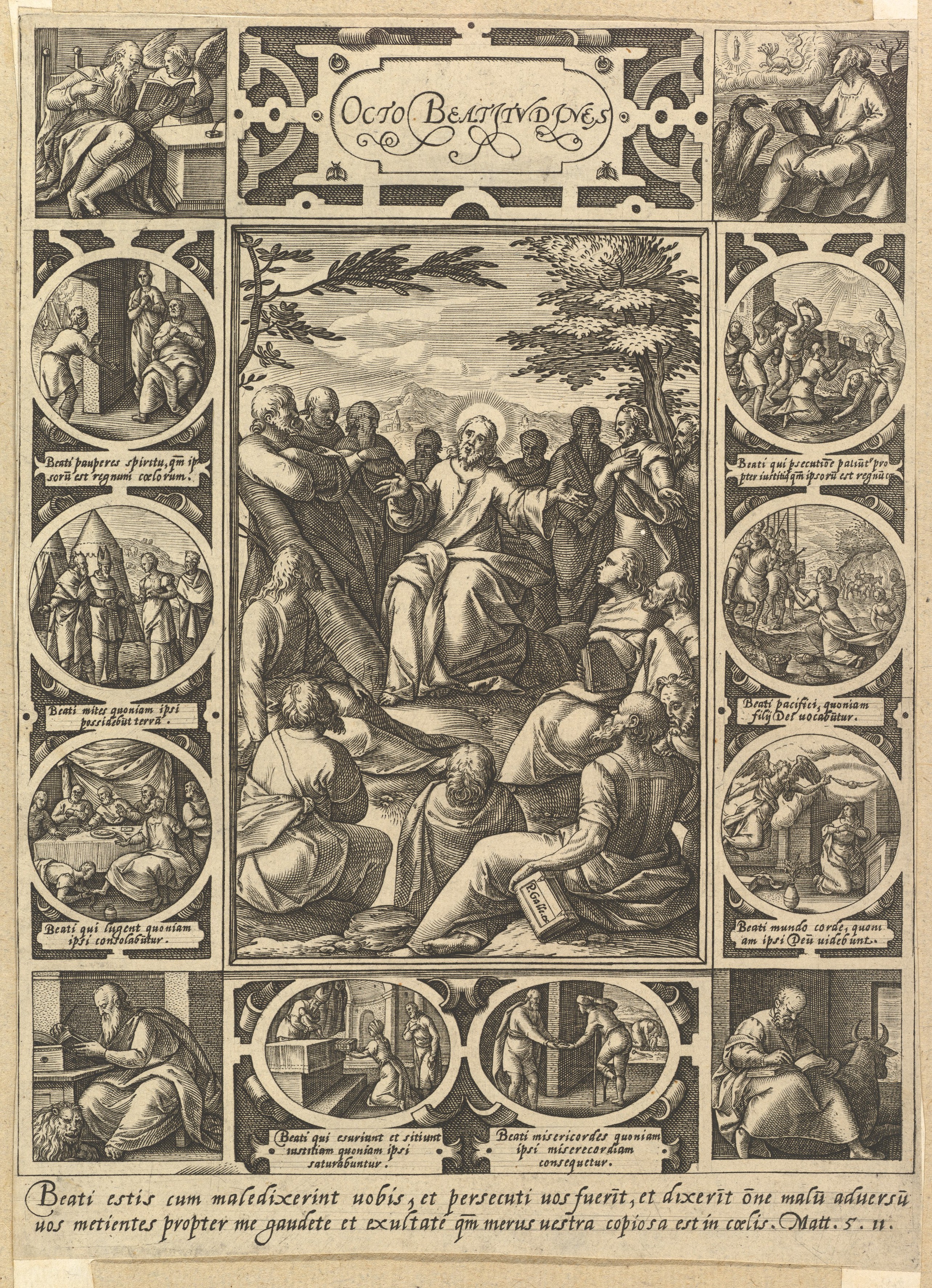 The Eight Beatitudes Religious Engraving