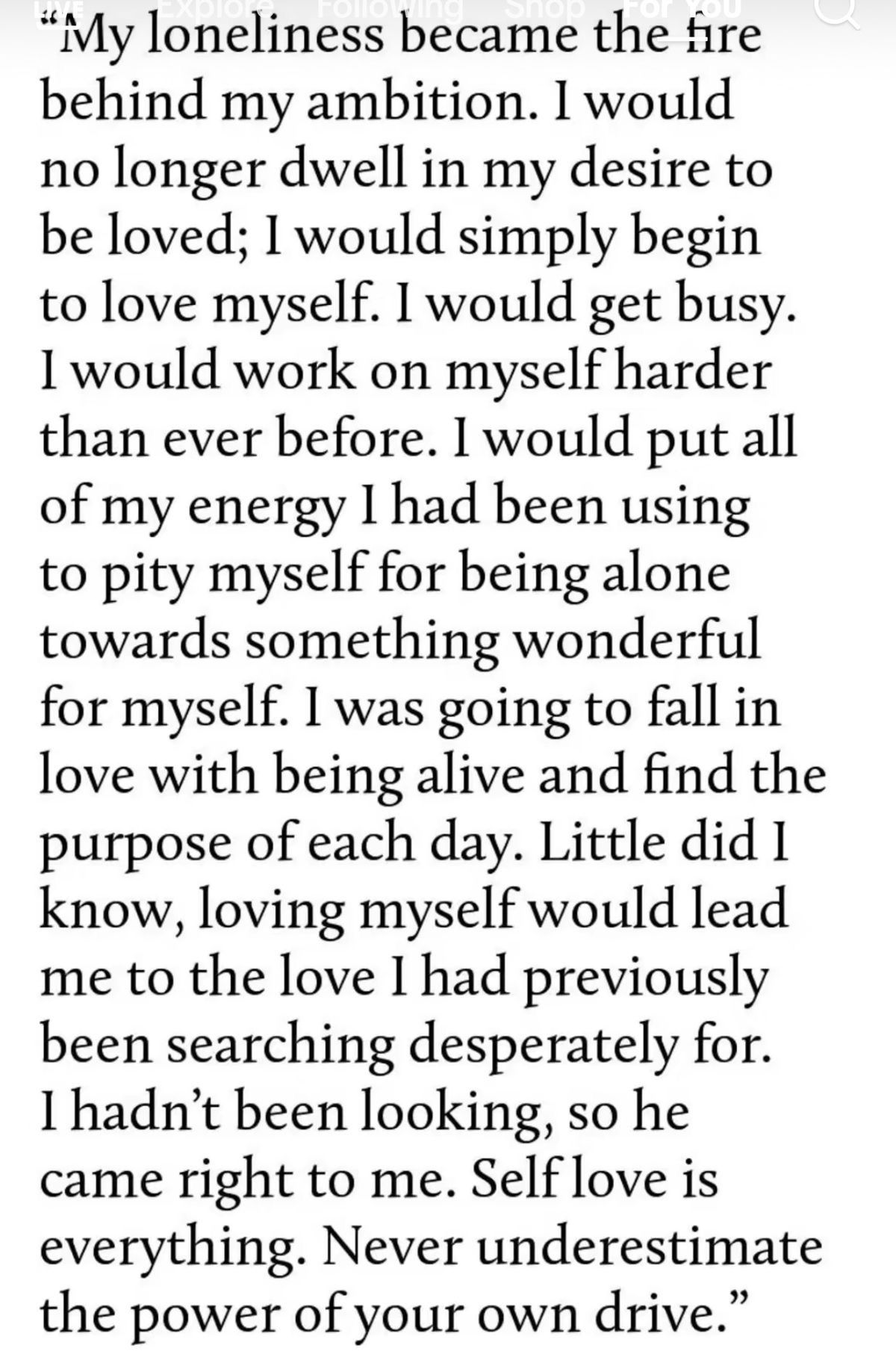 Self Love Inspirational Quote