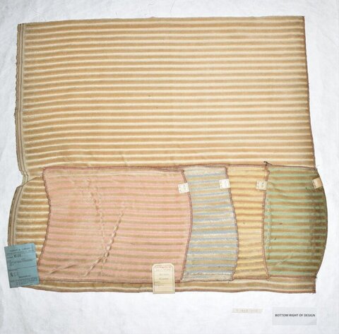 Antique Striped Textile Sample Card