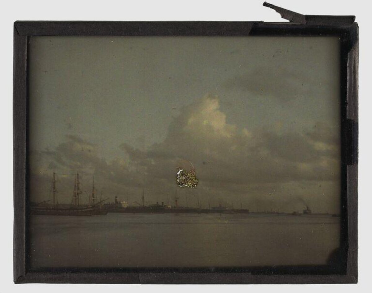 Old Photo of Ships in Harbor