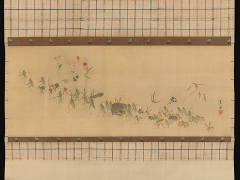 Insect Procession Hanging Scroll Painting