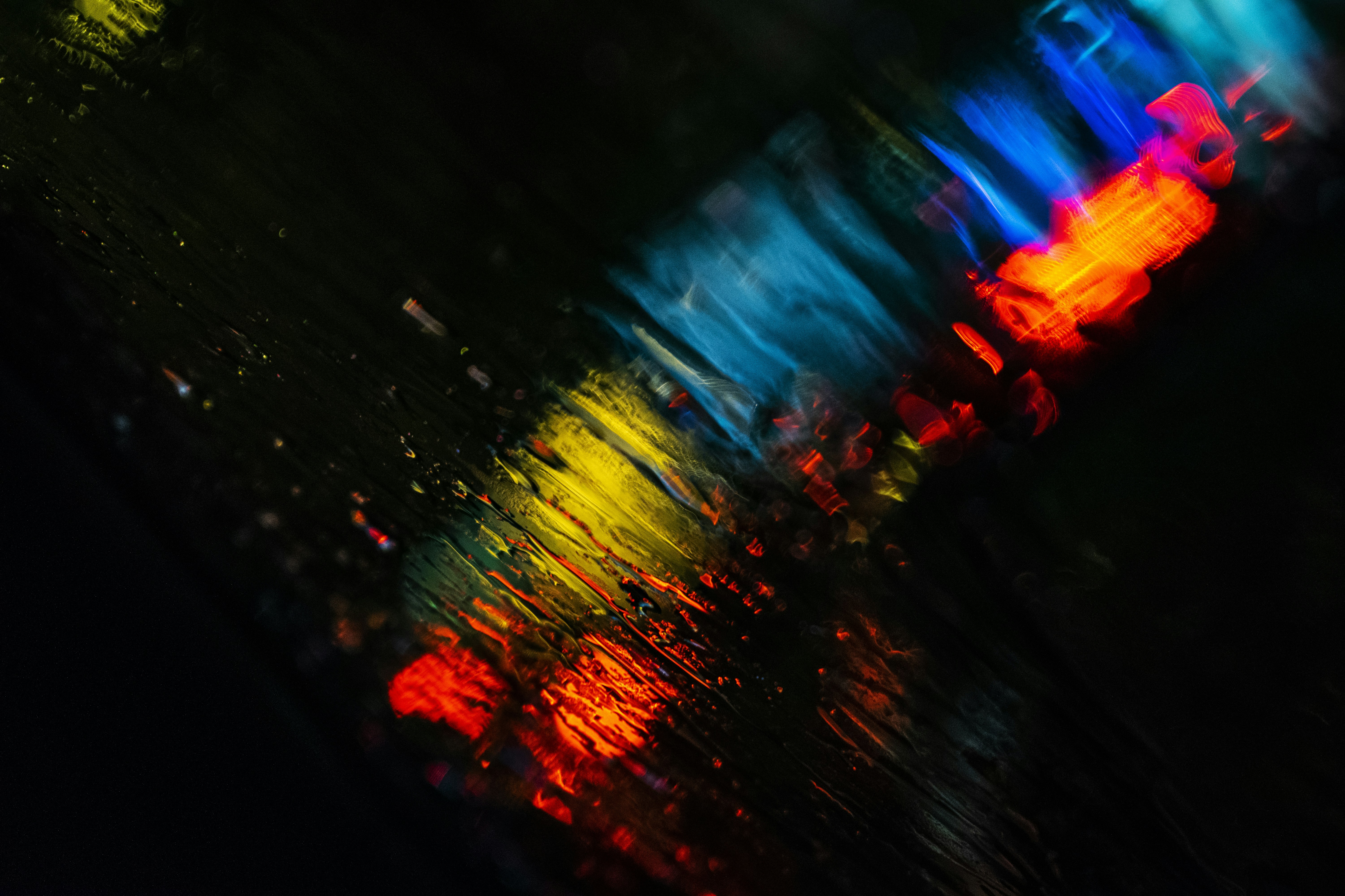 Blurred Colorful Night Light Trails